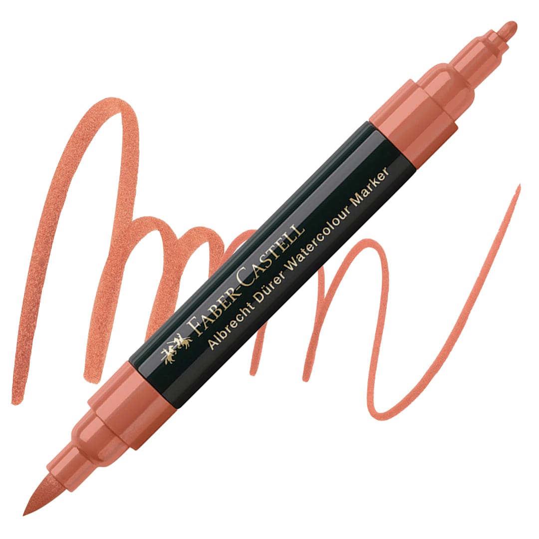 Open in modal - Faber-Castell Albrecht Dürer Watercolor Marker - Sanquine 188 marker and swatch