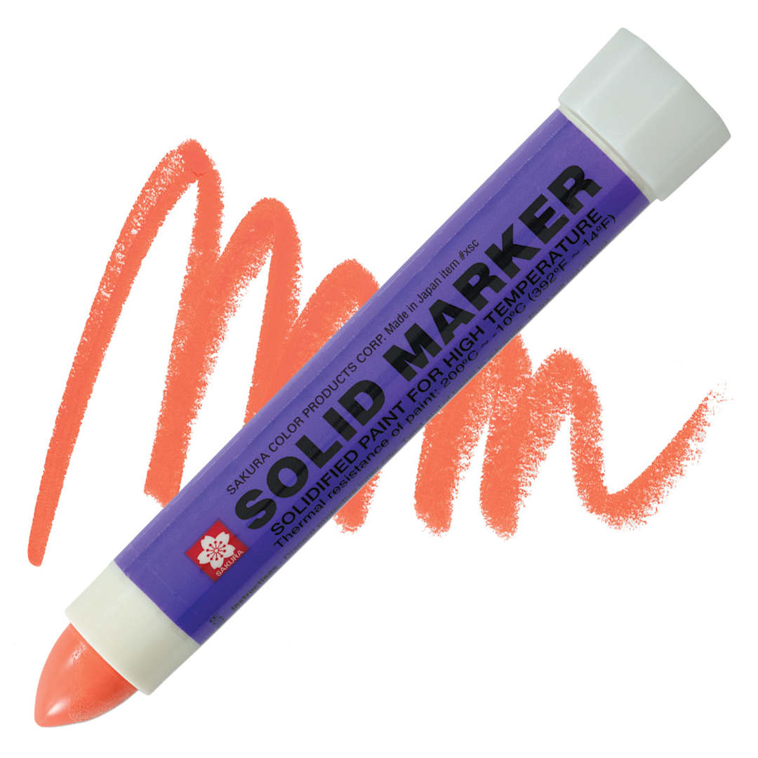 Open in modal - Sakura Solid Paint Marker - Orange marker and swatch