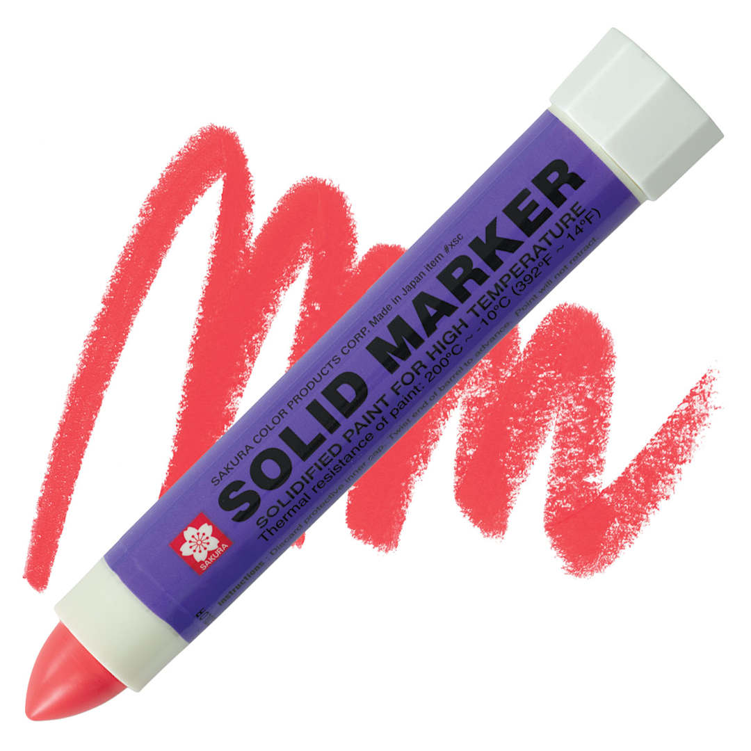 Open in modal - Sakura Solid Paint Marker - Red marker and swatch
