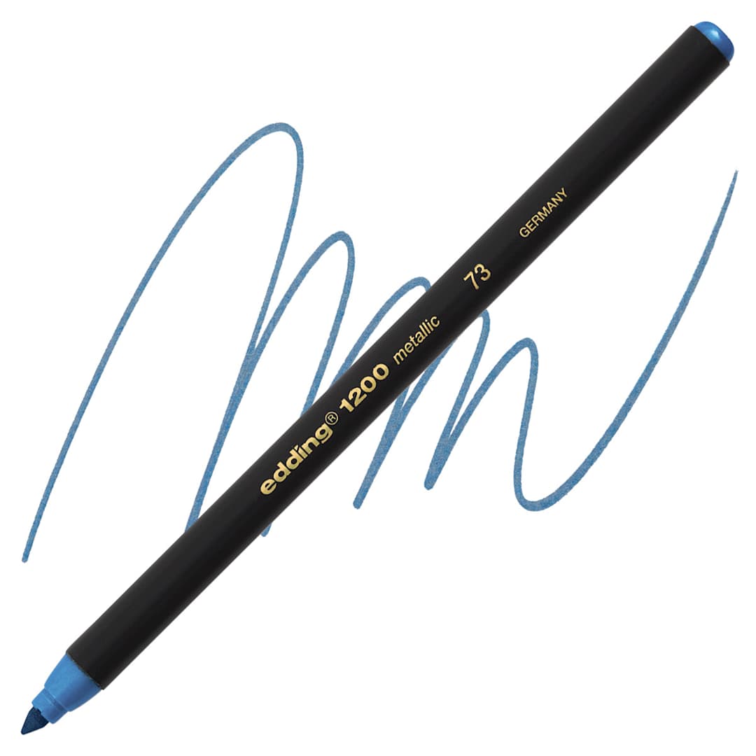 Open in modal - Edding Metallic Marker - Blue marker and swatch