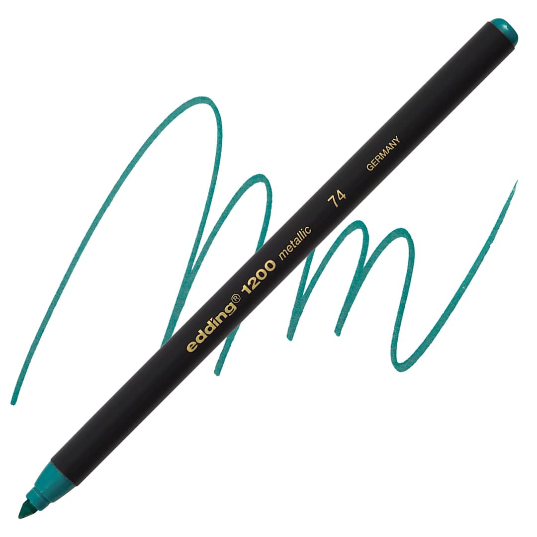 Open in modal - Edding Metallic Marker - Green marker and swatch