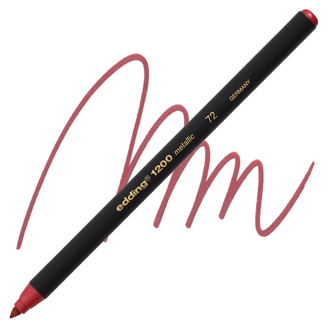 Open in modal - Edding Metallic Marker - Red marker and swatch