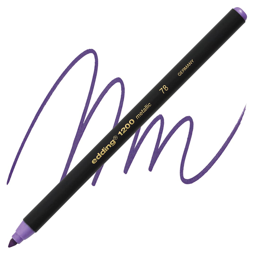 Open in modal - Edding Metallic Marker - Violet marker and swatch