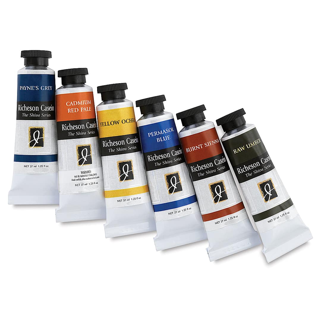 Open in modal - Richeson Casein Paint The Shiva Series - Components of Underpainting Set of 6 colors
