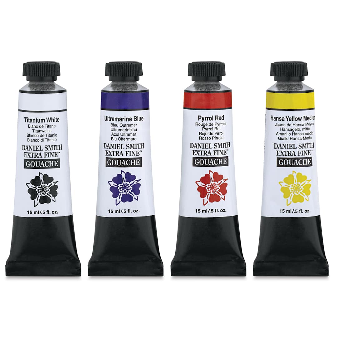 Open in modal - Daniel Smith Extra Fine Gouache - Primary Mixing Colors, Set of 4