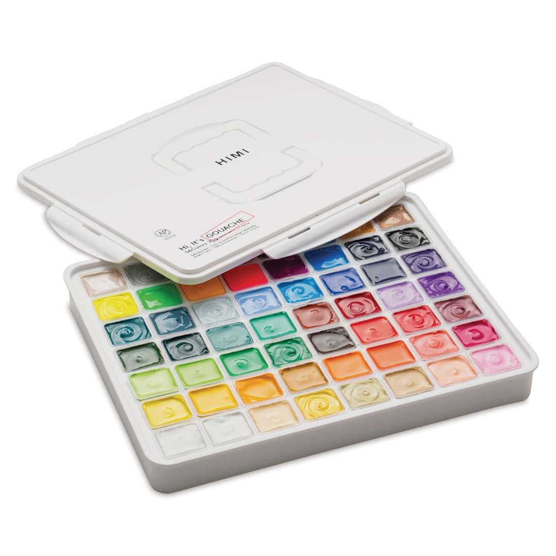 Open in modal - Himi Jelly Gouache Paint - Set of 56, Whites, 30 ml cups