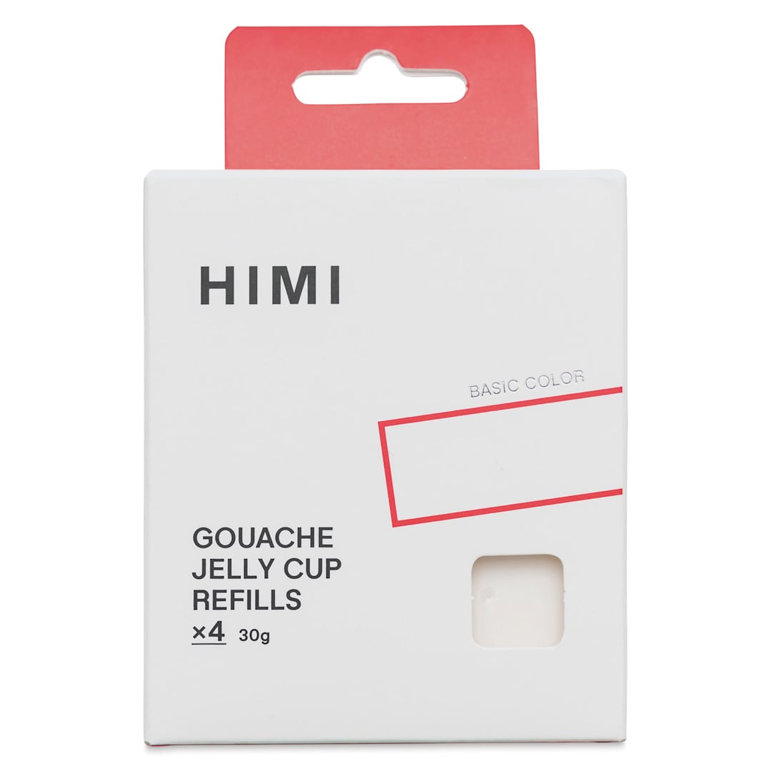 Open in modal - Himi Jelly Gouache Paint - Set of 4, Titanium White Refills front of package
