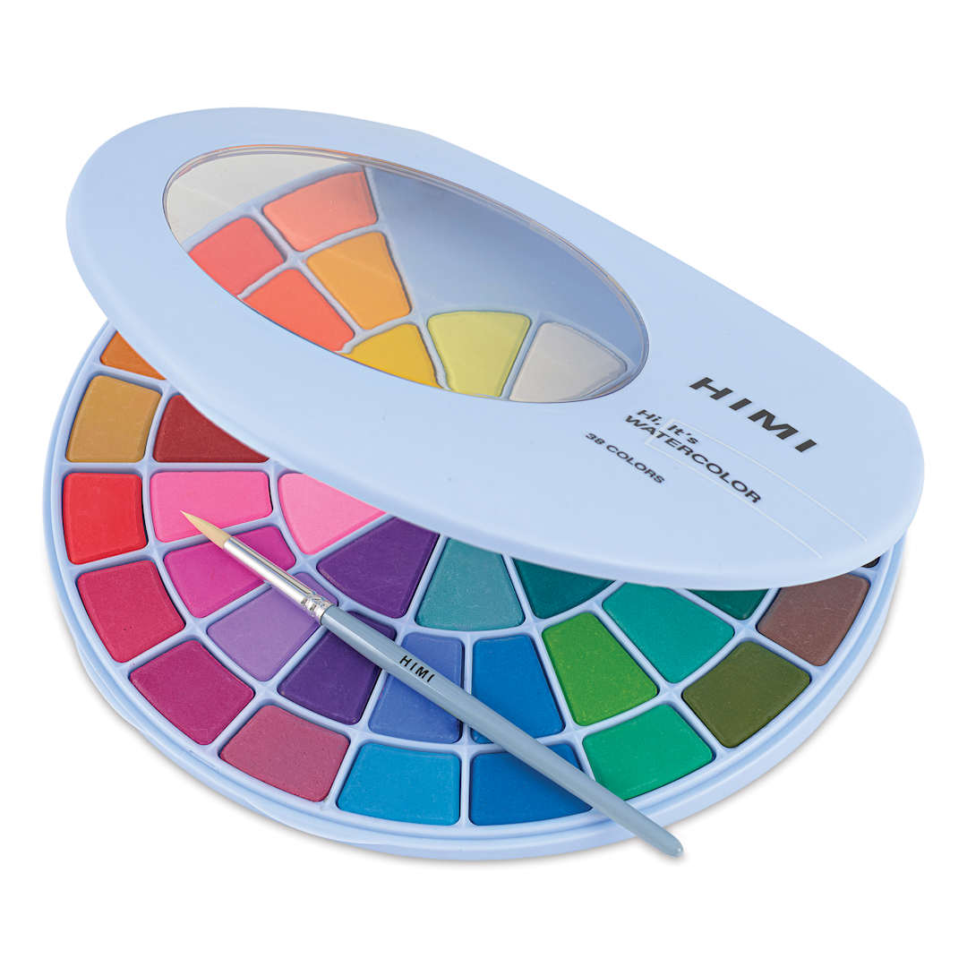 Open in modal - Himi Watercolor Paint Pans - Set of 38, Assorted Colors