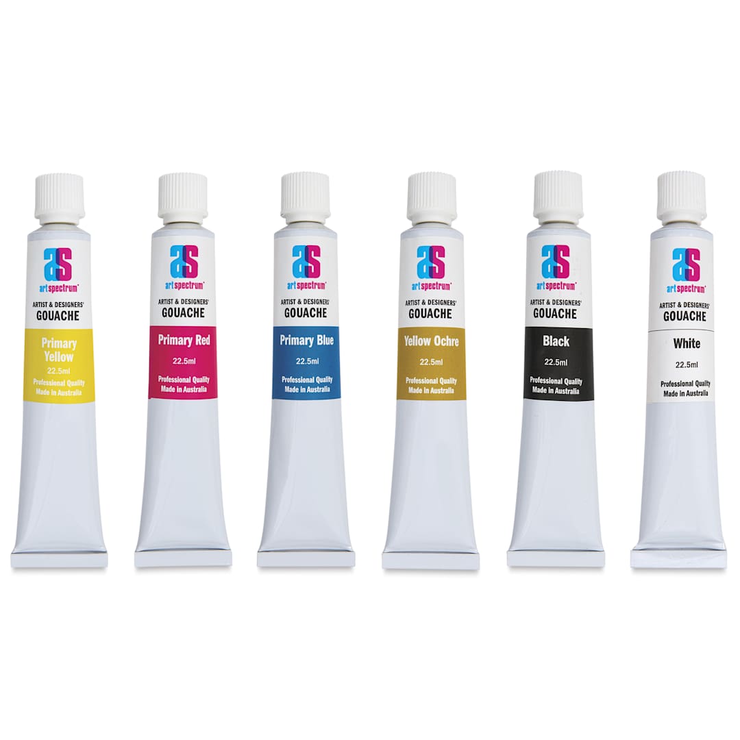 Open in modal - Art Spectrum Artists' Gouache - Set of 6, Intro Colors, 22.5 ml