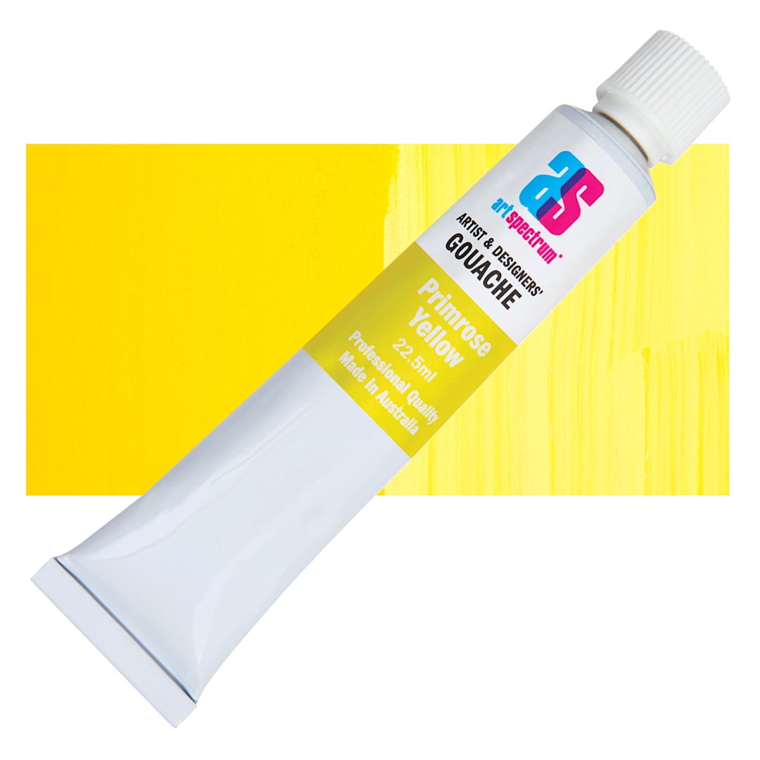 Open in modal - Art Spectrum Artists' Gouache - Primrose, 22.5 ml tube and swatch