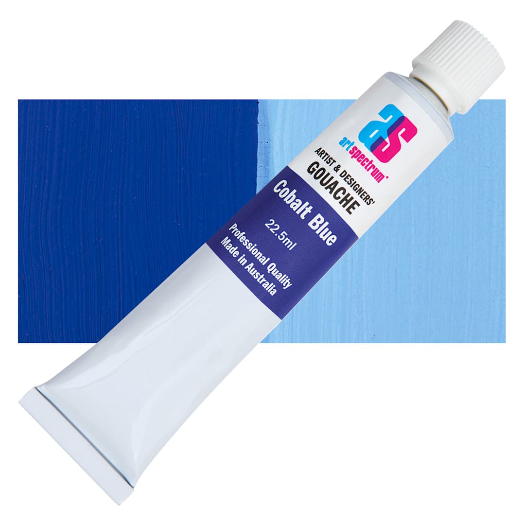 Open in modal - Art Spectrum Artists' Gouache - Cobalt Blue Hue, 22.5 ml tube and swatch