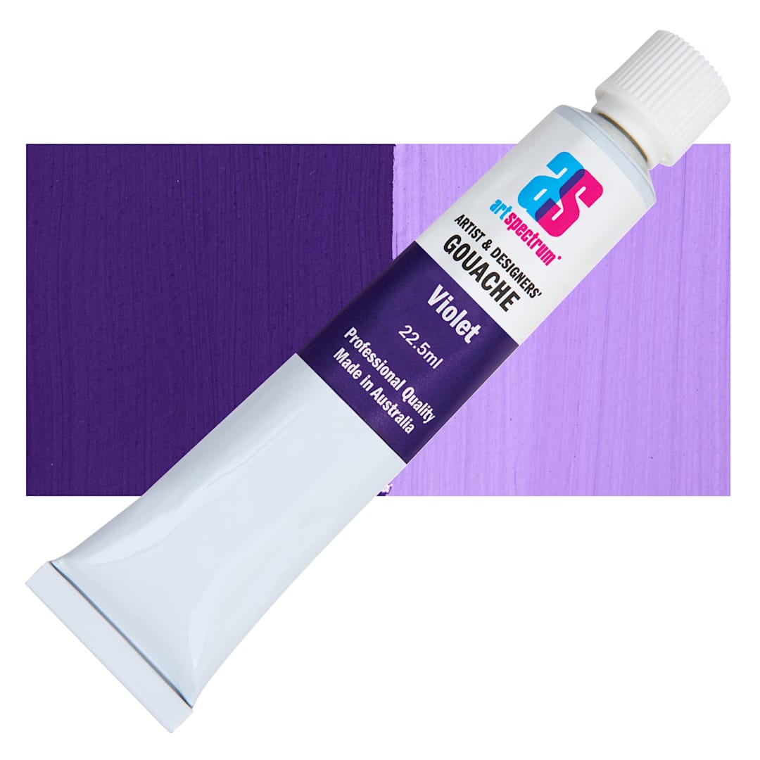 Open in modal - Art Spectrum Artists' Gouache - Violet, 22.5 ml tube and swatch