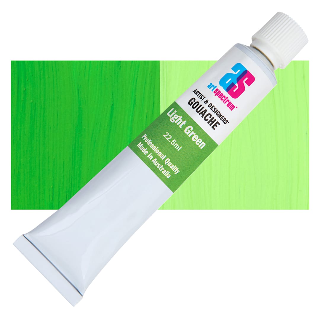 Open in modal - Art Spectrum Artists' Gouache - Light Green, 22.5 ml tube and swatch