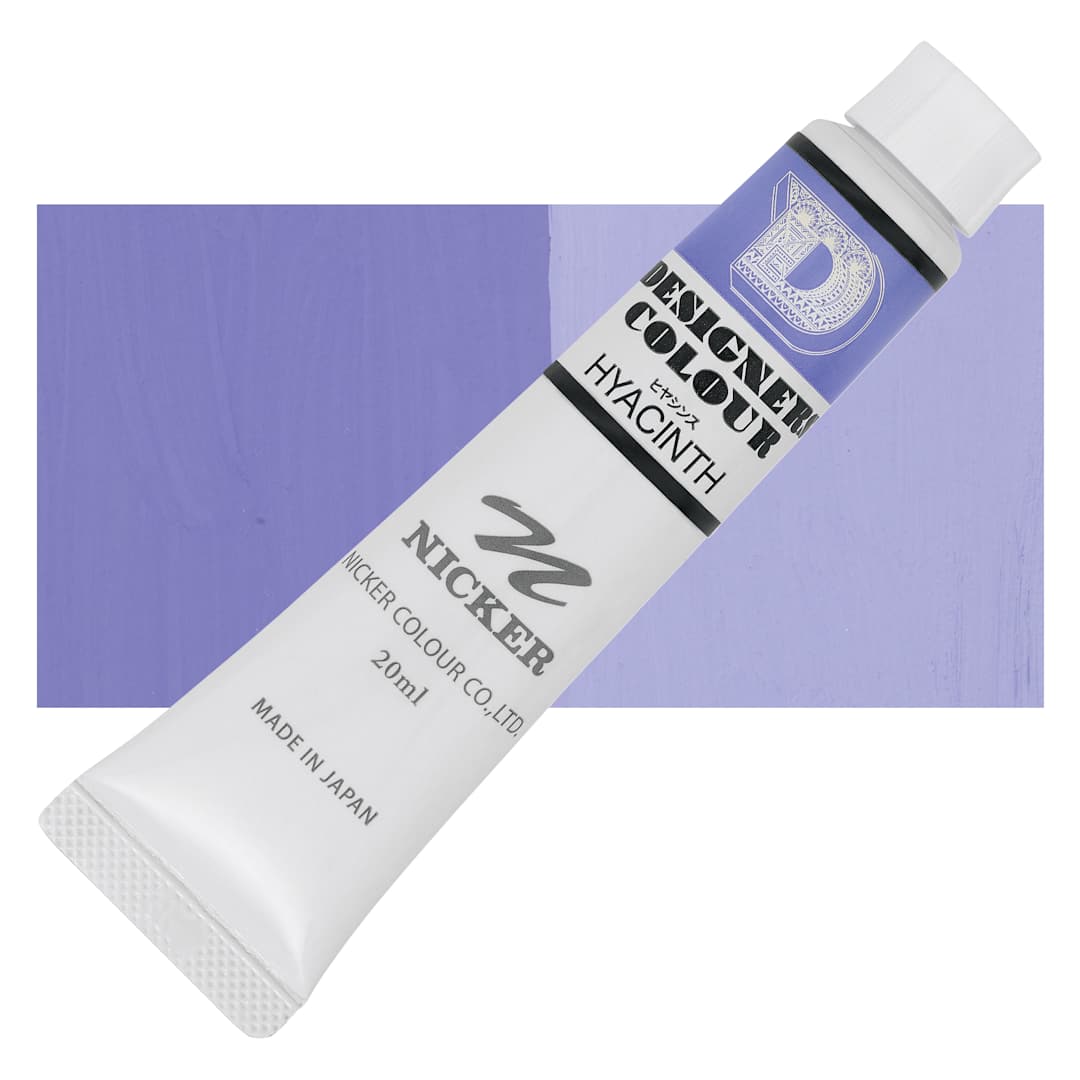 Open in modal - Nicker Designers Color Gouache - Hyacinth Blue, 20 ml tube and swatch