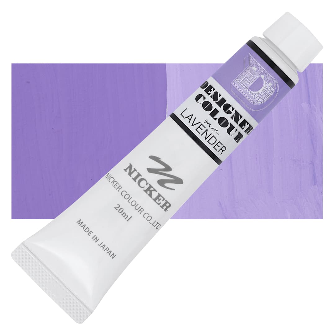Open in modal - Nicker Designers Color Gouache - Lavender, 20 ml tube and swatch