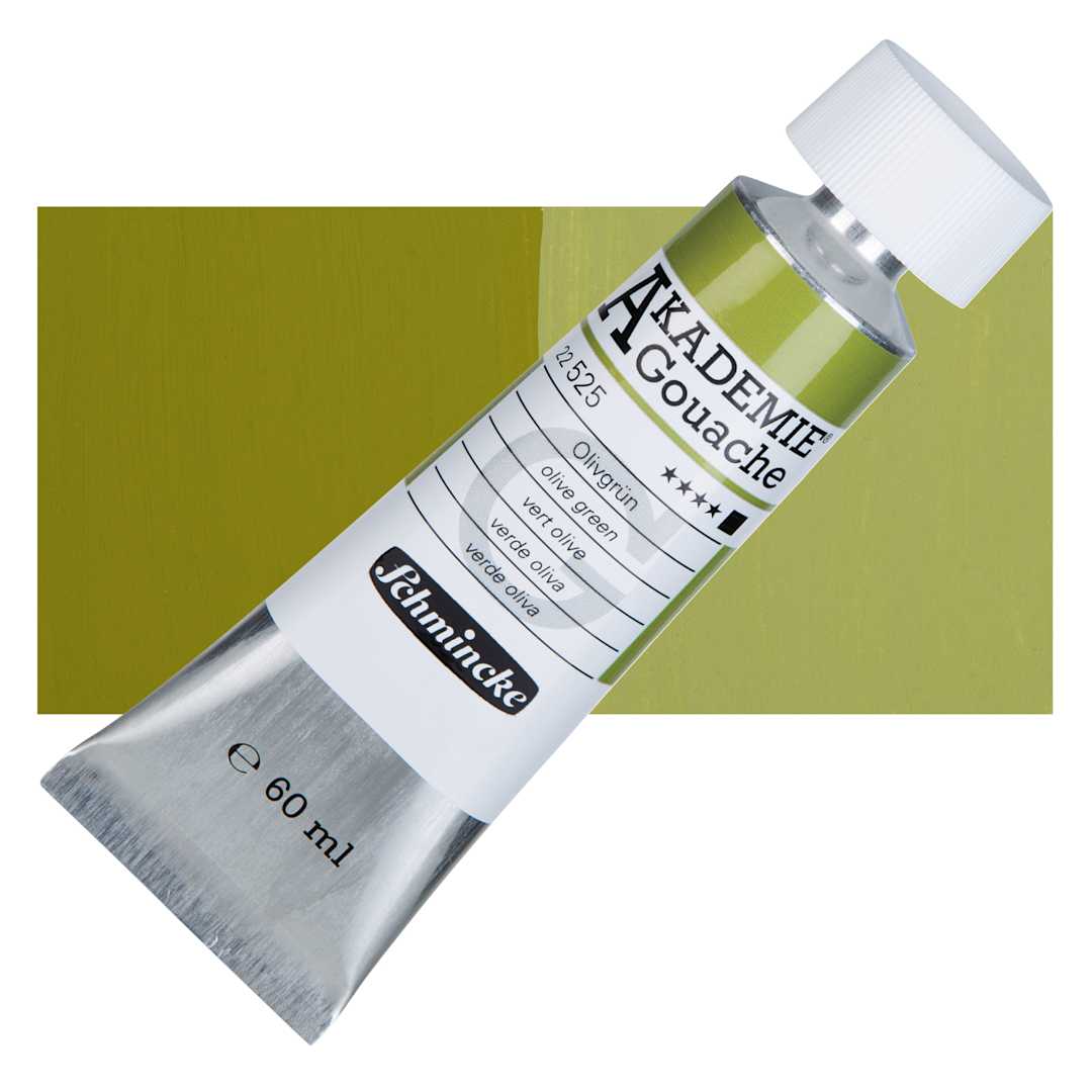 Open in modal - Schmincke Akademie Gouache Paint - Olive Green, 60 ml Tube