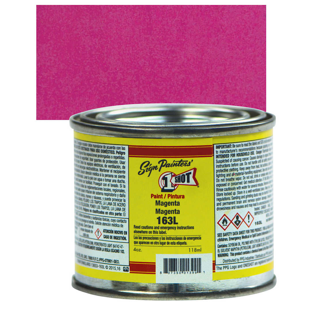 Open in modal - 1-Shot Lettering Enamel - Dark Magenta, 4 oz can and swatch