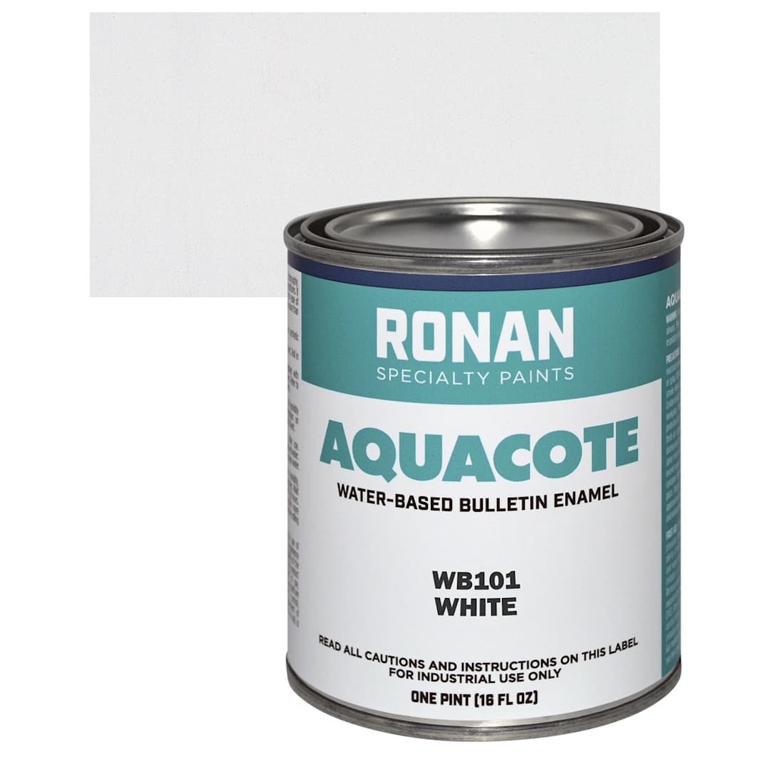Open in modal - Ronan Aquacote Water-Based Acrylic Color - White, Pint and swatch