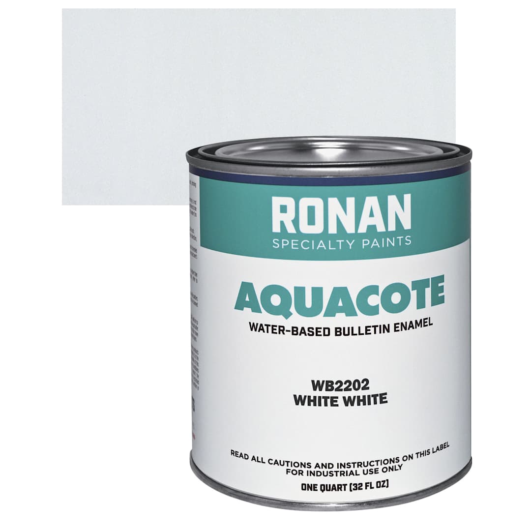 Open in modal - Ronan Aquacote Water-Based Acrylic Color - White White, Quart and swatch