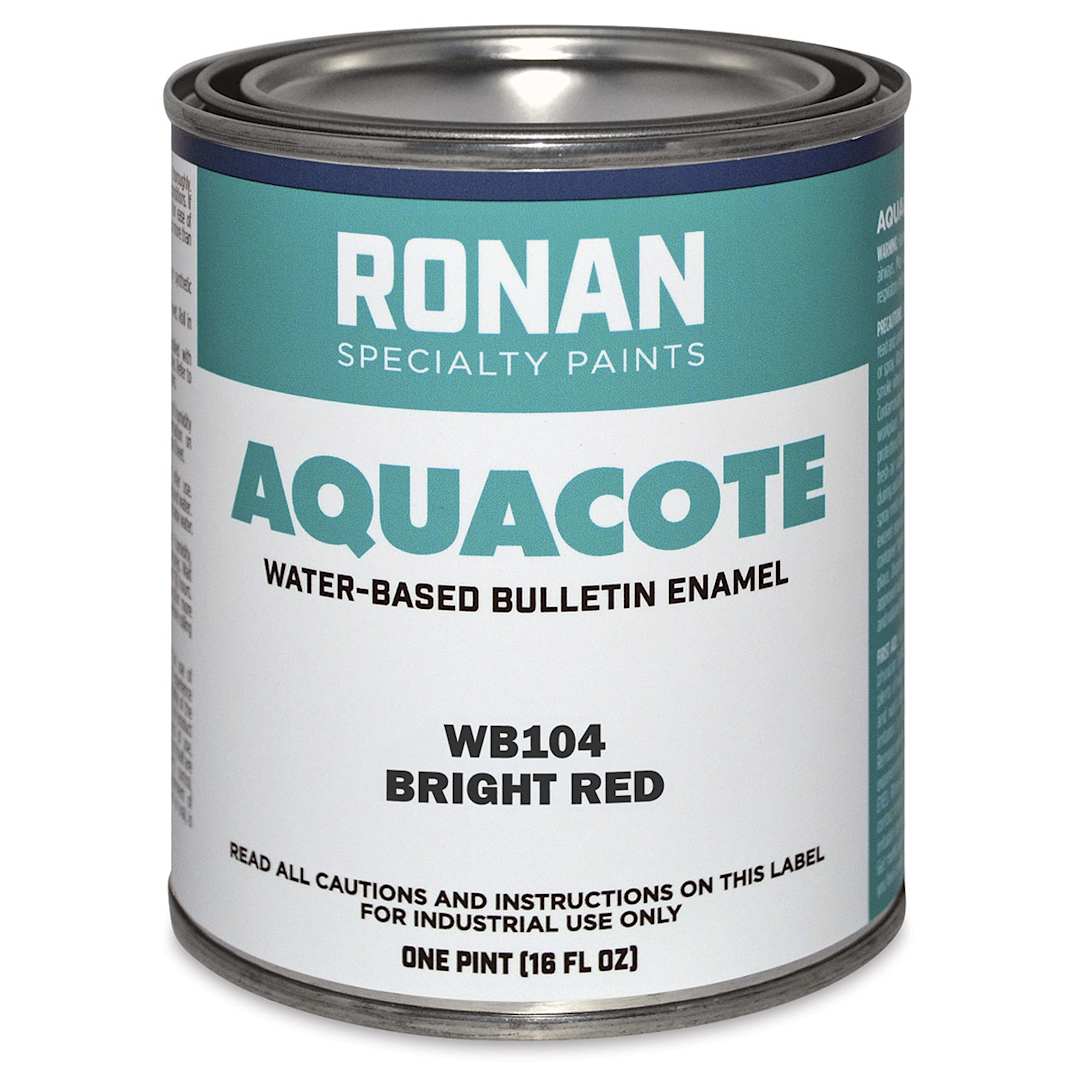 Open in modal - Ronan Aquacote Water-Based Acrylic Colors - Front of Can of Bright Red 
