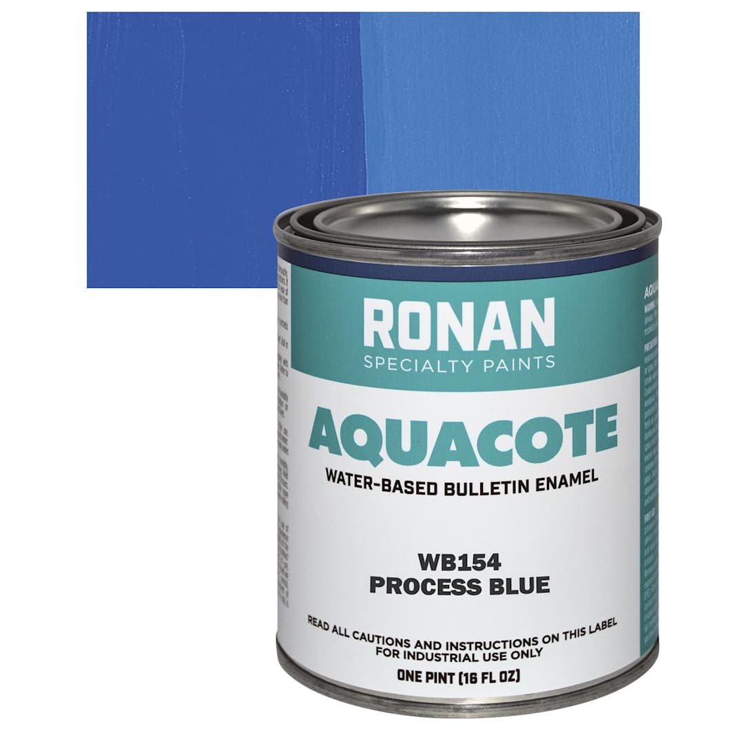Open in modal - Ronan Aquacote Water-Based Acrylic Color - Process Blue, Pint and swatch