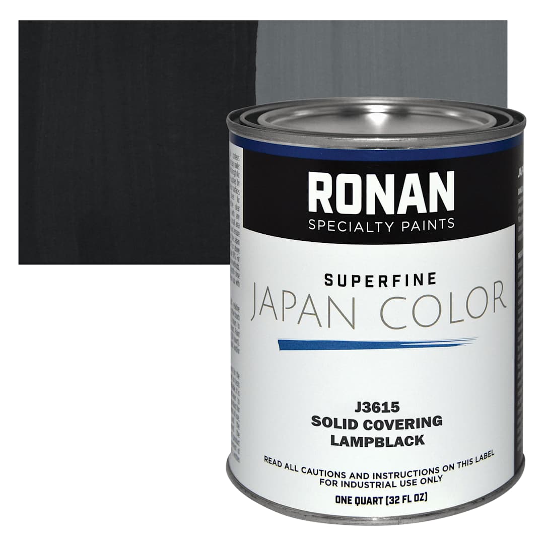 Open in modal - Ronan Superfine Japan Color - Solid Covering Lamp Black - Can and Swatch