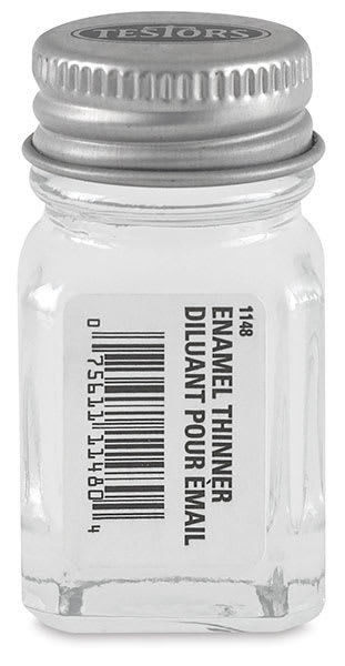 Open in modal - Testors Enamel Paints - 1/4 oz bottle of Thinner shown