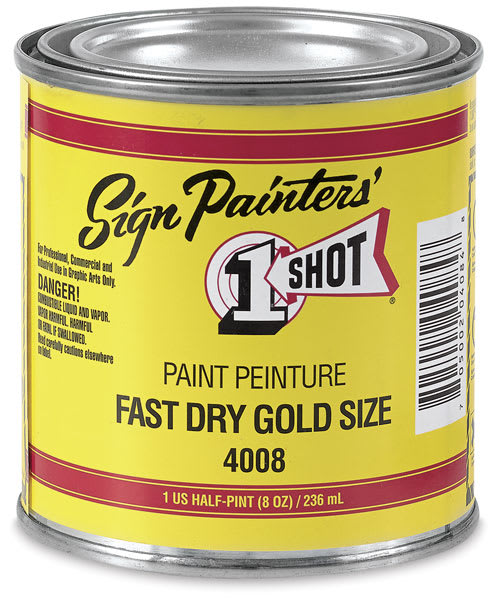 Open in modal - 1-Shot Fast Dry Gold Size - Front view of 8 oz can
