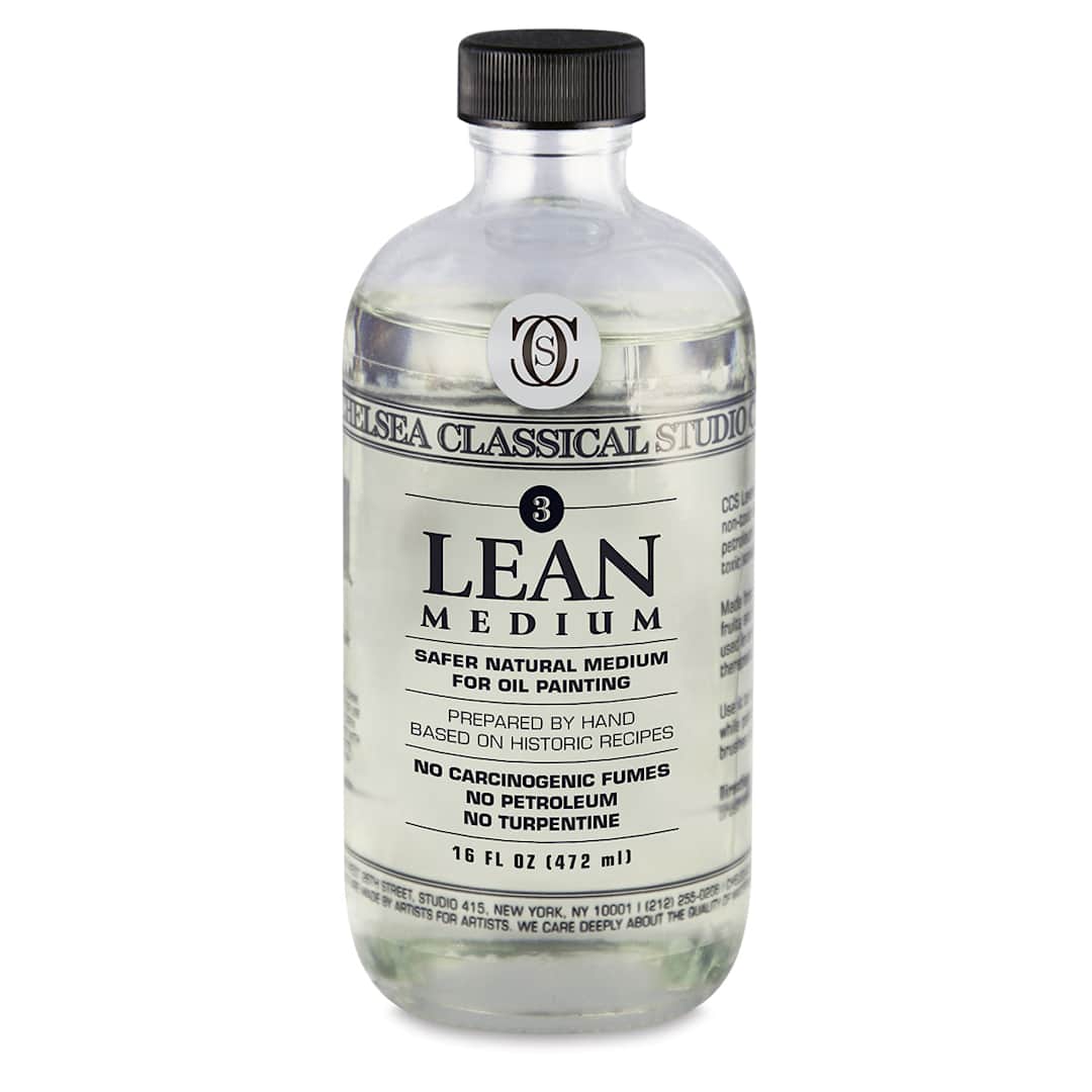 Open in modal - Chelsea Classical Studio Oils Lean Medium - Front of 16 oz bottle