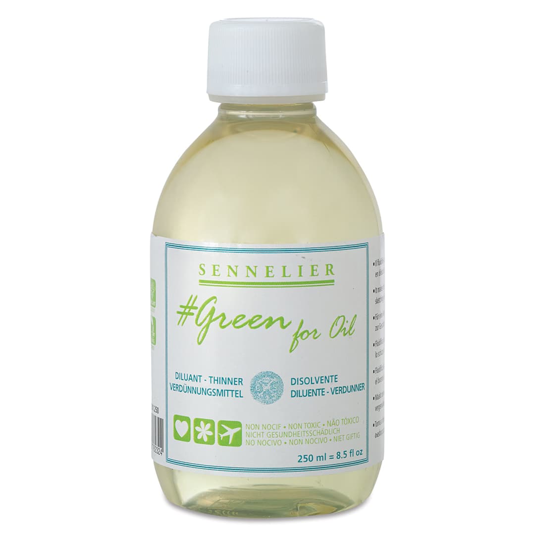 Open in modal - Sennelier Green for Oil Thinner - Front of 250 ml bottle