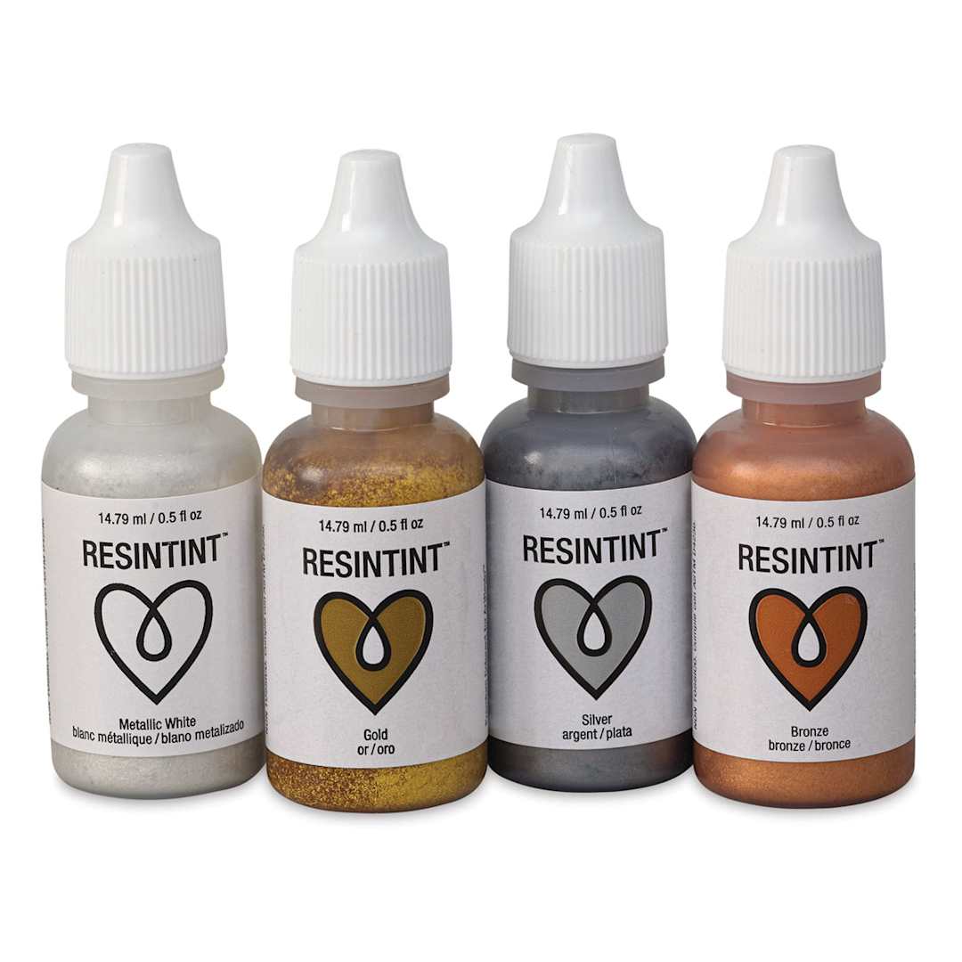 Open in modal - ArtResin ResinTint - Set of 4 Metallic Colors in a row