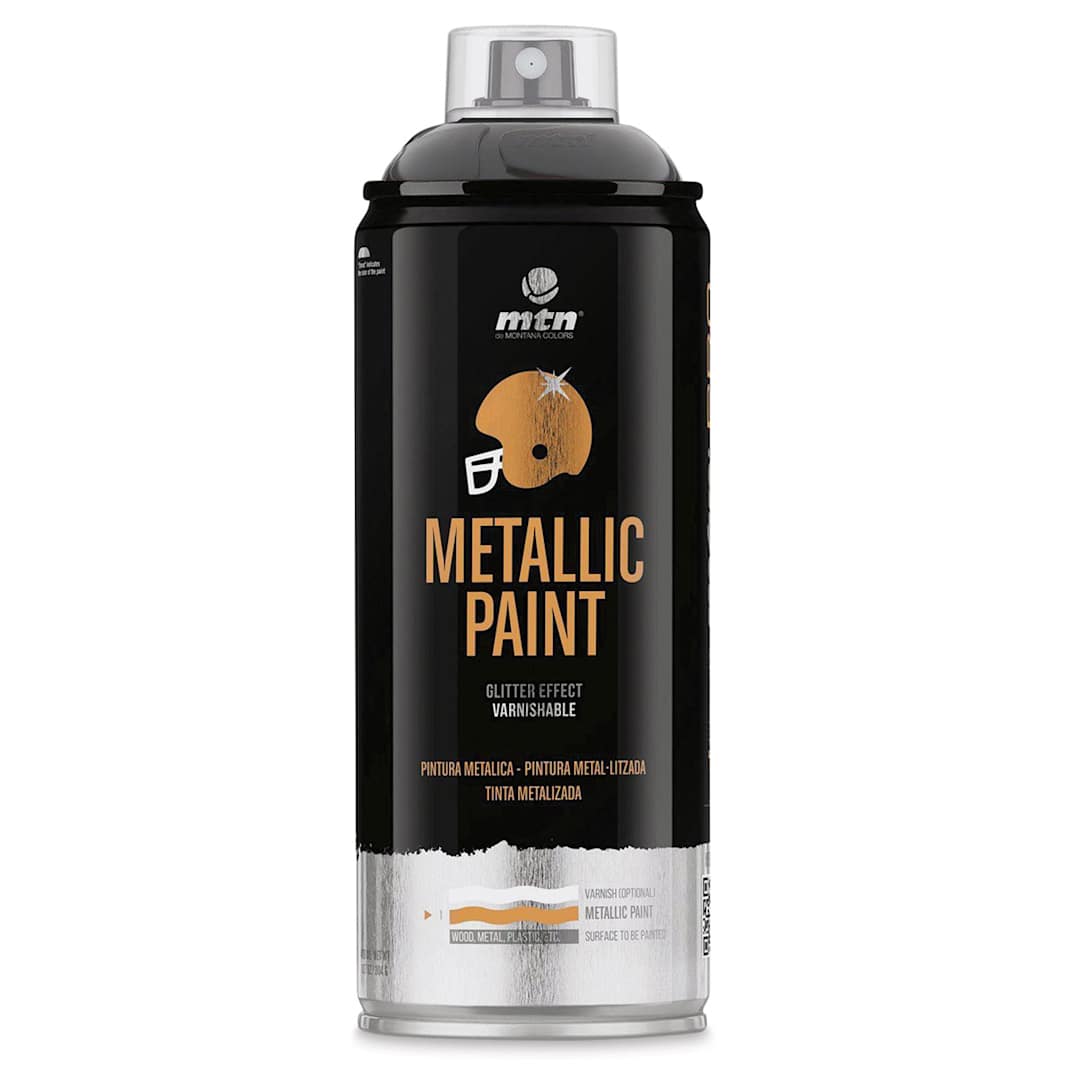 Open in modal - MTN Pro Metallic Spray Paint - Metallic Black, 400 ml