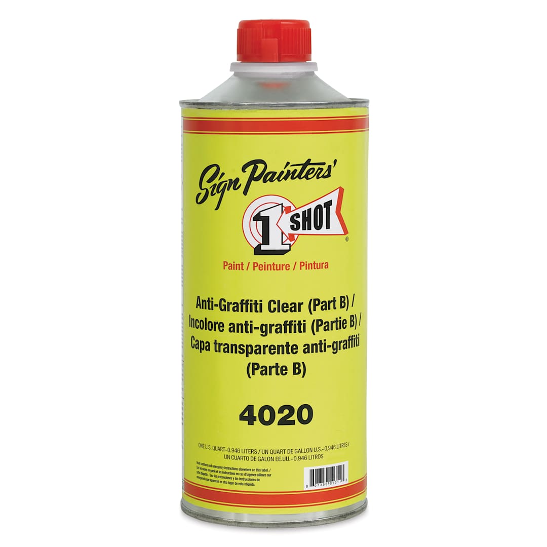 Open in modal - 1-Shot Clear Anti-Graffiti Coating - Part B, Quart (Front of can)