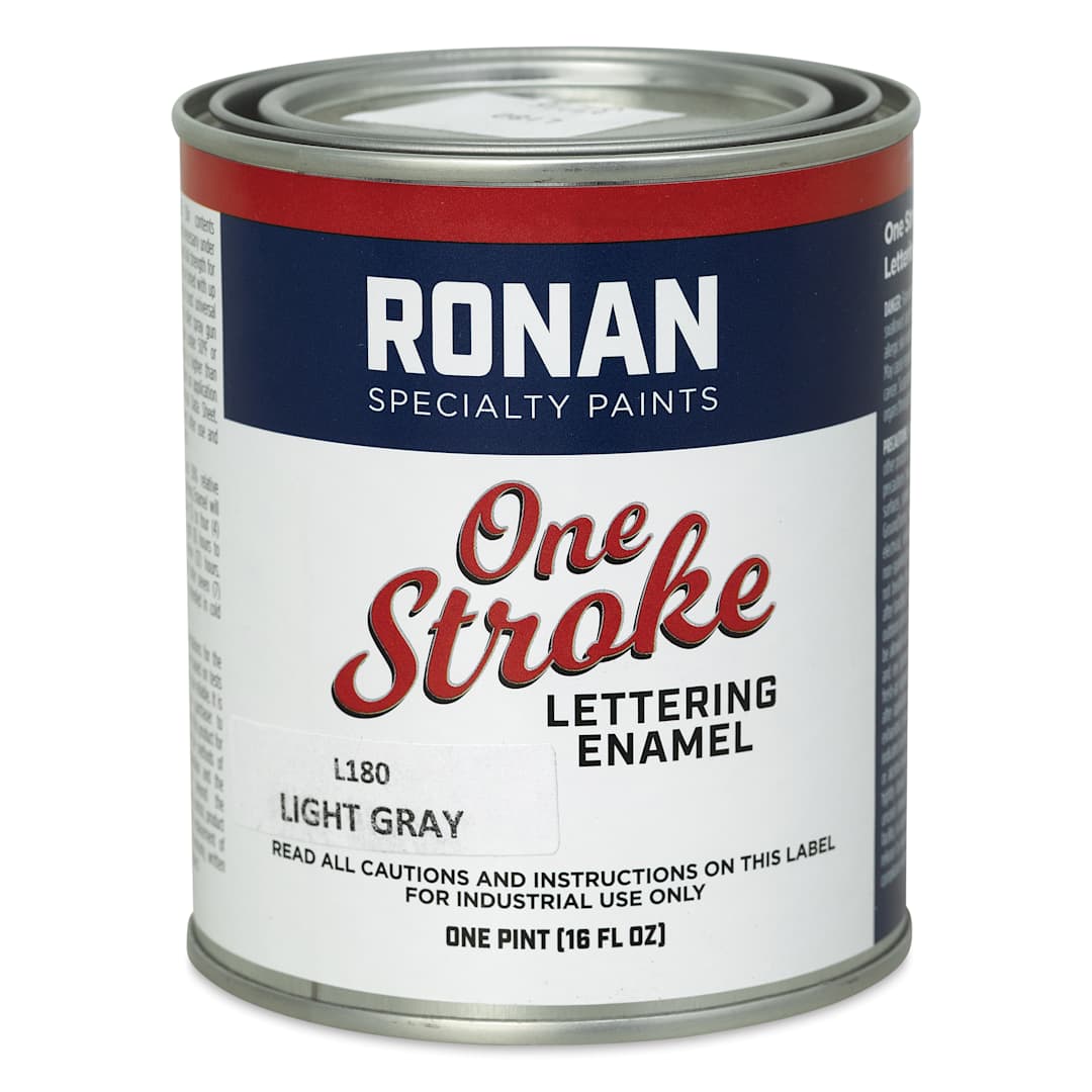 Open in modal - Ronan One Stroke Lettering Enamel - Light Gray, Pint (Front)