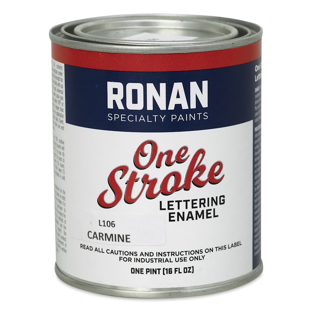 Open in modal - Ronan One Stroke Lettering Enamel - Carmine, Pint (Front)