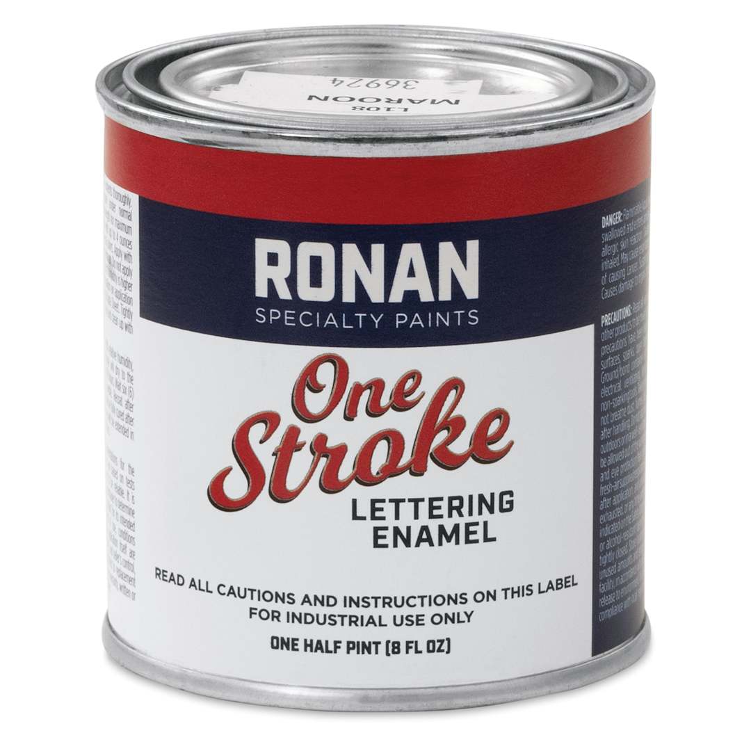 Open in modal - Ronan One Stroke Lettering Enamel - Maroon, Half Pint