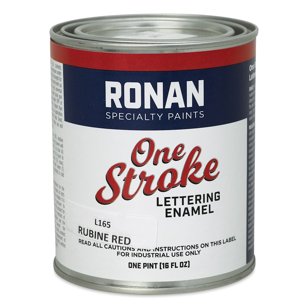 Open in modal - Ronan One Stroke Lettering Enamel - Rubine Red, Pint (Front)