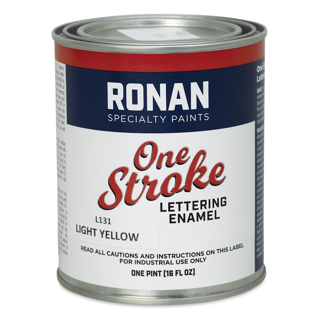 Open in modal - Ronan One Stroke Lettering Enamel - Light Yellow, Pint (Front)