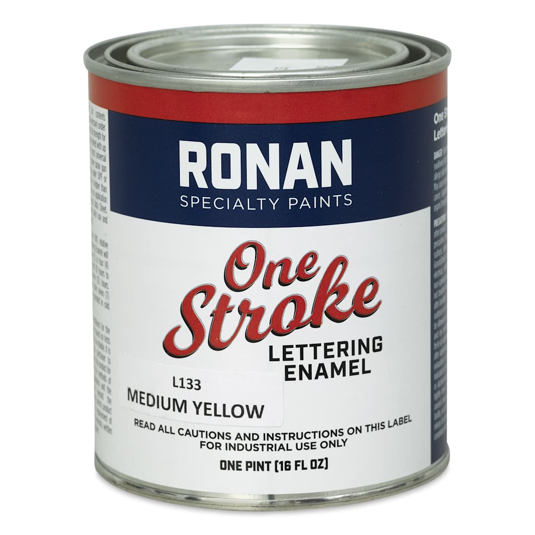 Open in modal - Ronan One Stroke Lettering Enamel - Medium Yellow, Pint (Front)