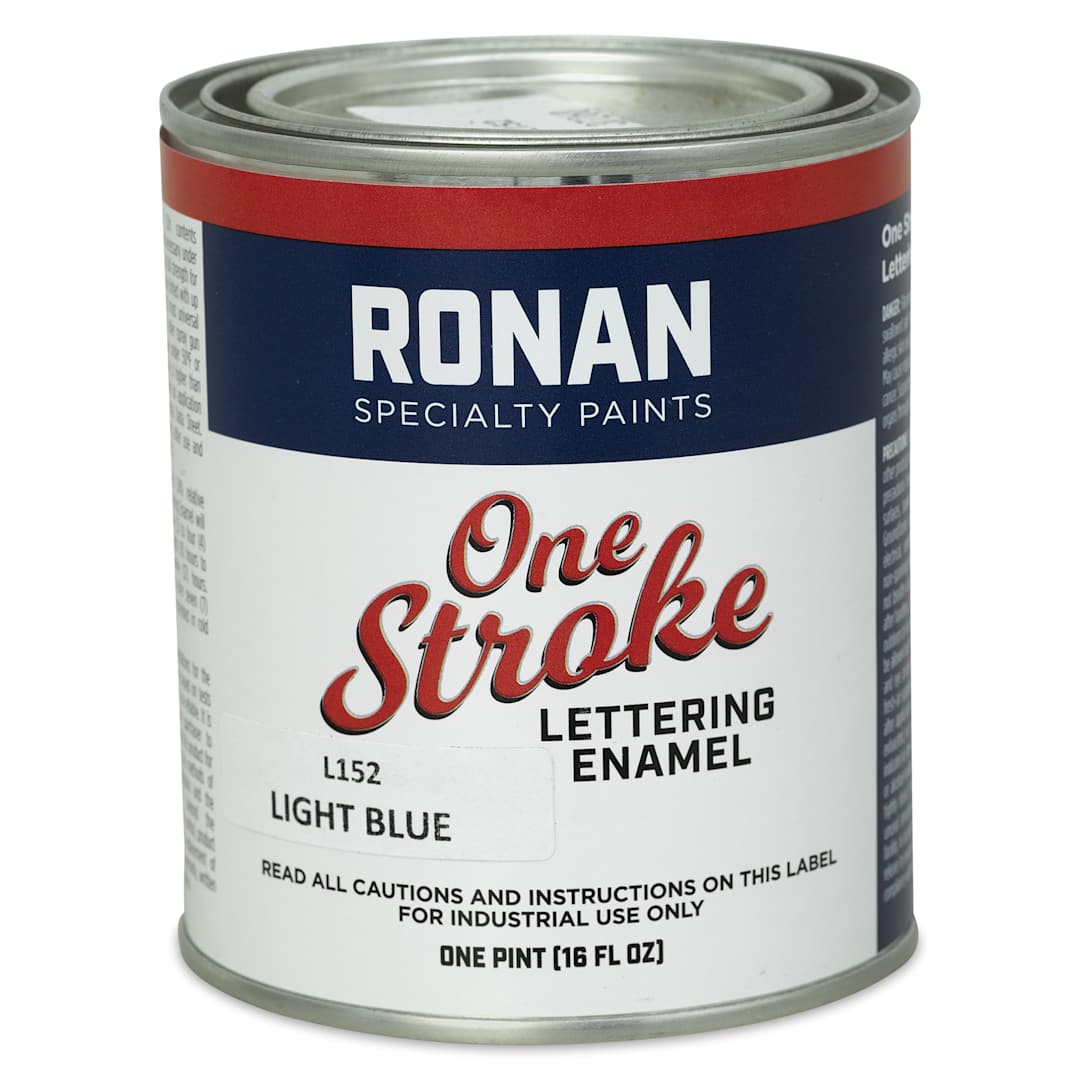 Open in modal - Ronan One Stroke Lettering Enamel - Light Blue, Pint (Front)