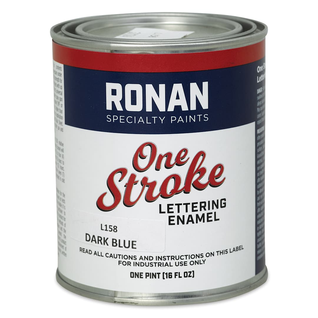 Open in modal - Ronan One Stroke Lettering Enamel - Dark Blue, Pint (Front)