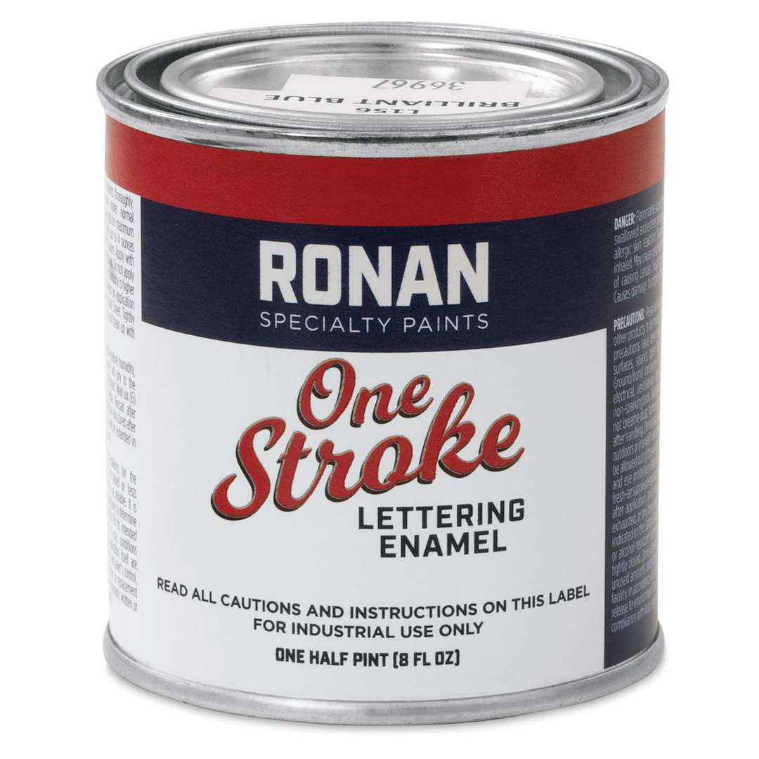 Open in modal - Ronan One Stroke Lettering Enamel - Brilliant Blue, Half Pint