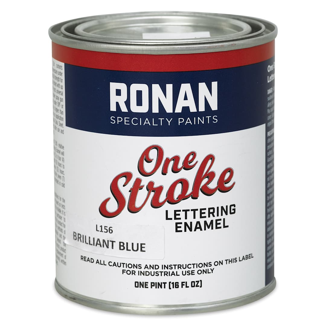 Open in modal - Ronan One Stroke Lettering Enamel - Brilliant Blue, Pint (Front)