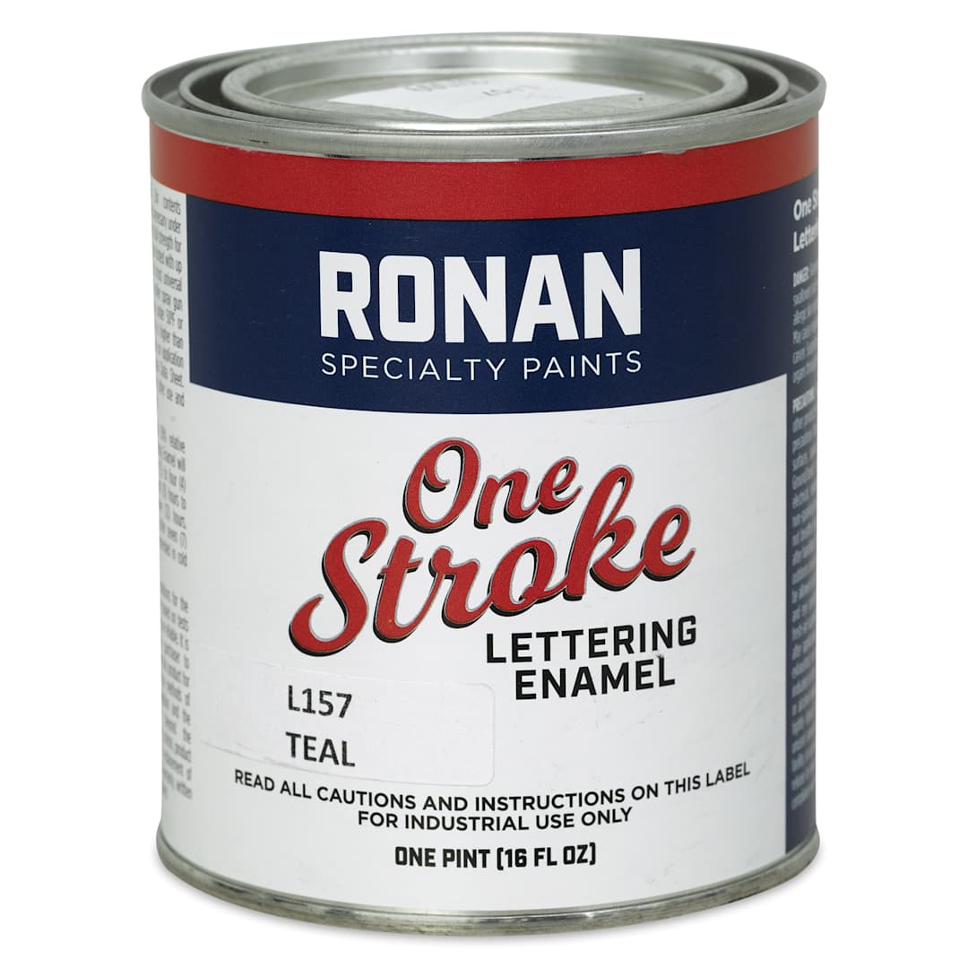Open in modal - Ronan One Stroke Lettering Enamel - Teal, Pint (Front)