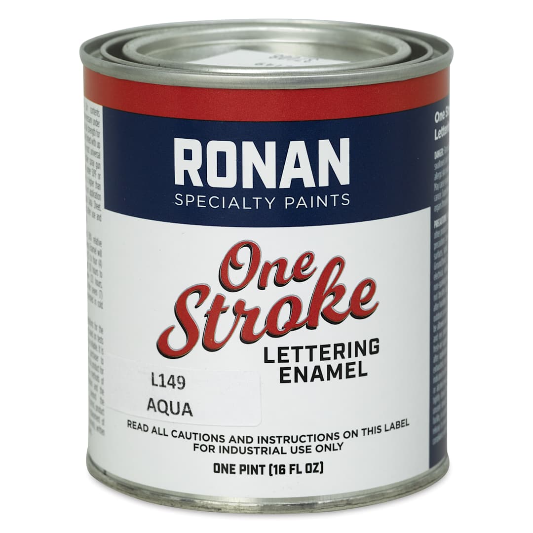 Open in modal - Ronan One Stroke Lettering Enamel - Aqua, Pint (Front)