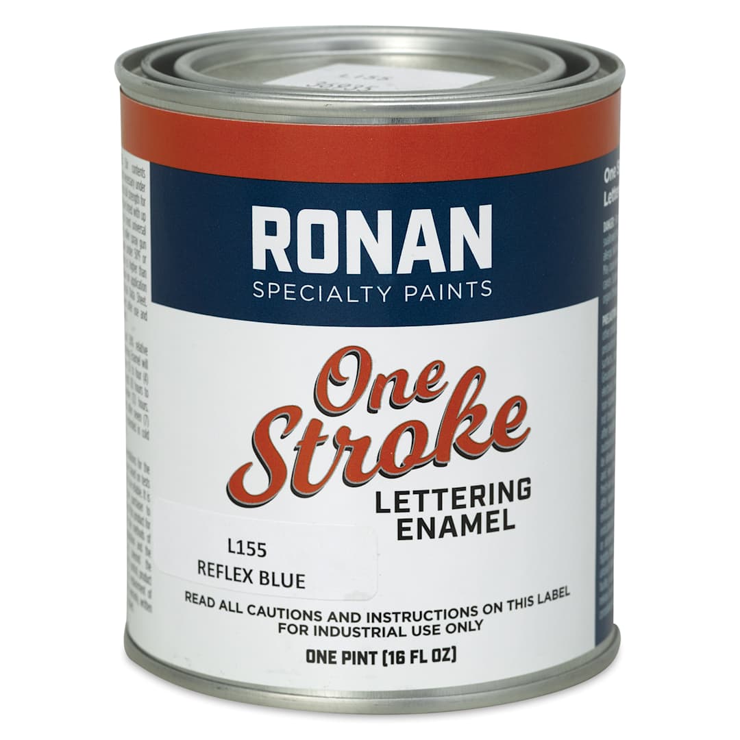 Open in modal - Ronan One Stroke Lettering Enamel - Reflex Blue, Pint