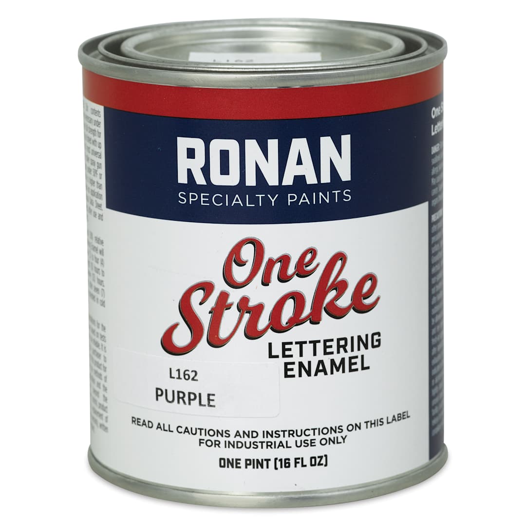 Open in modal - Ronan One Stroke Lettering Enamel - Purple, Pint (Front)