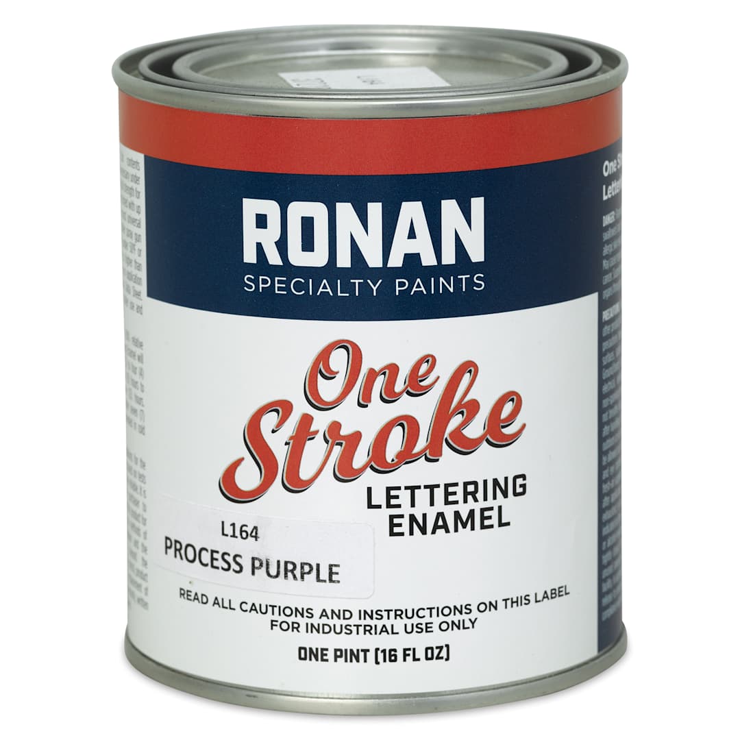 Open in modal - Ronan One Stroke Lettering Enamel - Process Purple, Pint (Front)