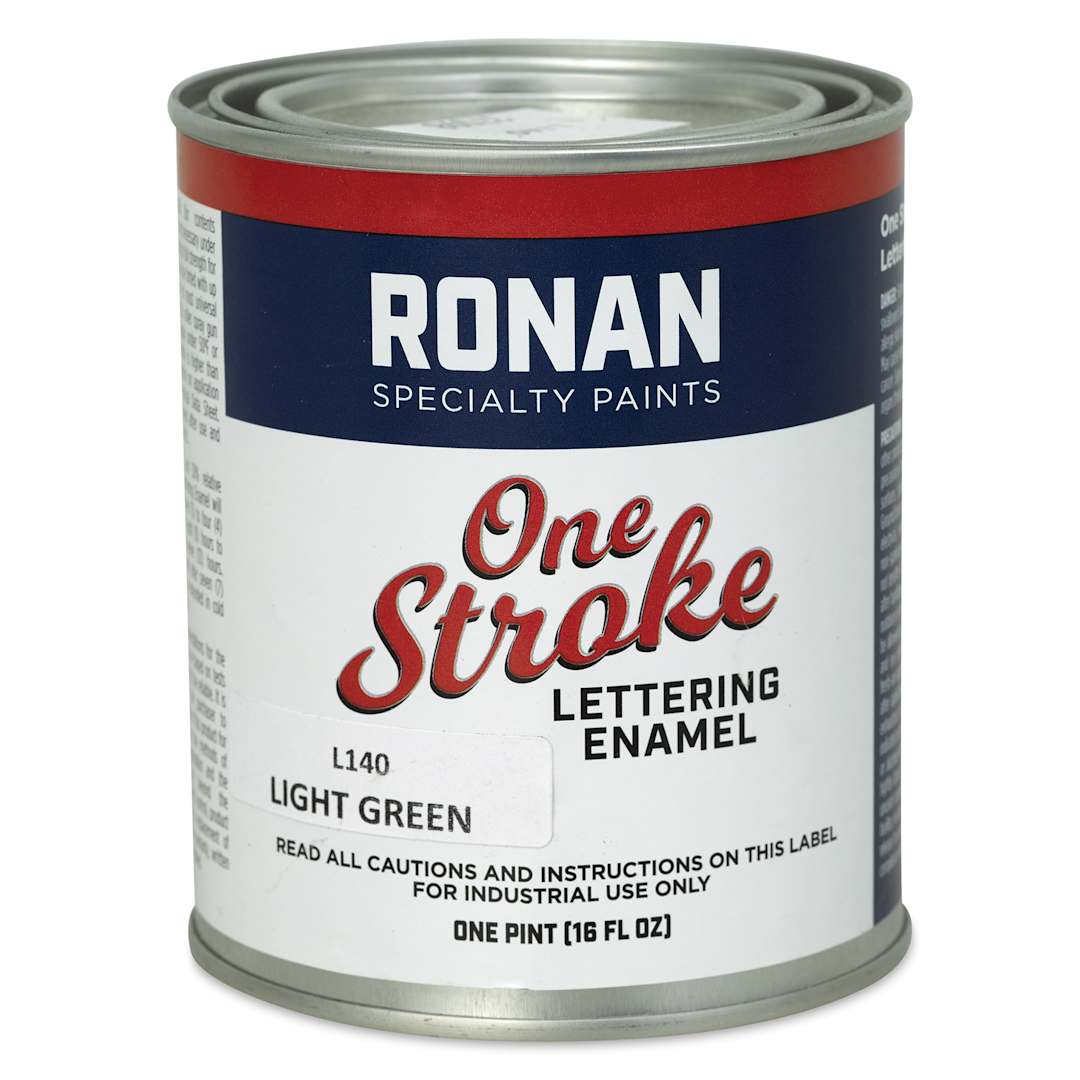 Open in modal - Ronan One Stroke Lettering Enamel - Light Green, Pint (Front)