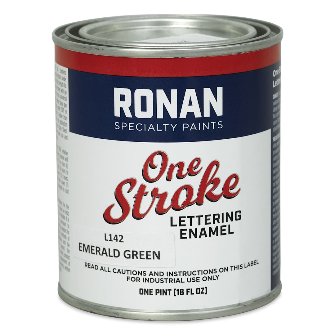 Open in modal - Ronan One Stroke Lettering Enamel - Emerald Green, Pint (Front)